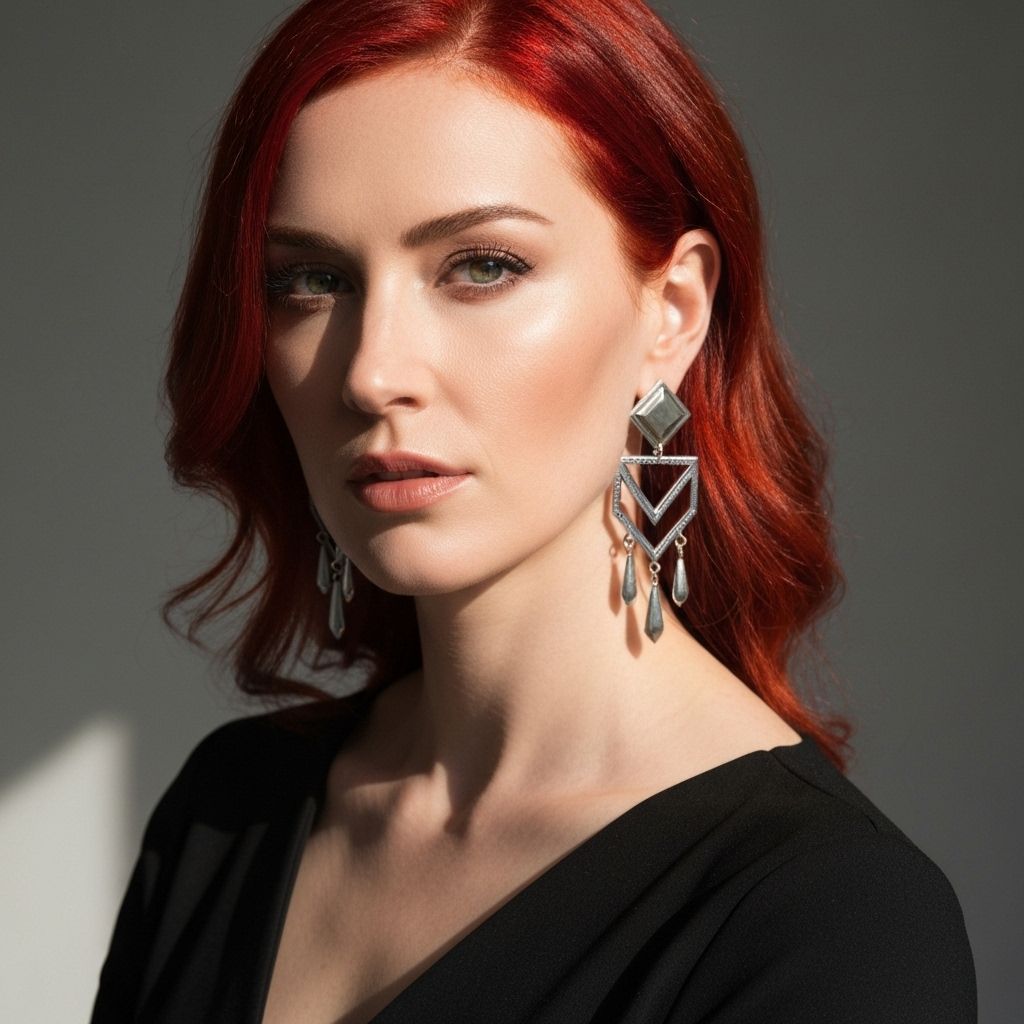 Try-on with Statement Earrings